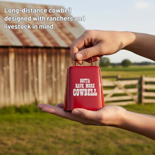 Bevin Bells ''Gotta Have More Cowbell'' (XL) | Kentucky Cow Bell w/Copper Color | Made from Steel | Loud Noise Makers w/Handle | Made in USA | 21047 - Image 3