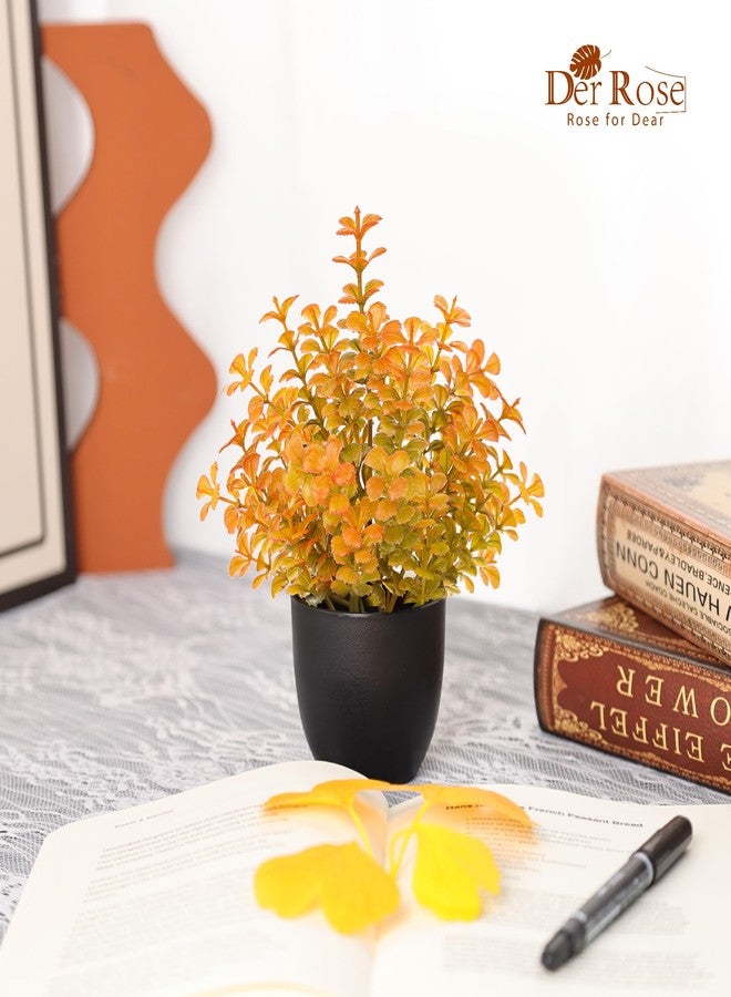 Der Rose مجموعة نباتات اصطناعية خريفية من دير روز، 4 قطع، نباتات صغيرة سوداء، إكسسوارات حمام، ديكورات خريفية للمنزل والحمام والمكتب، ديكور خريفي داخلي - Image 4