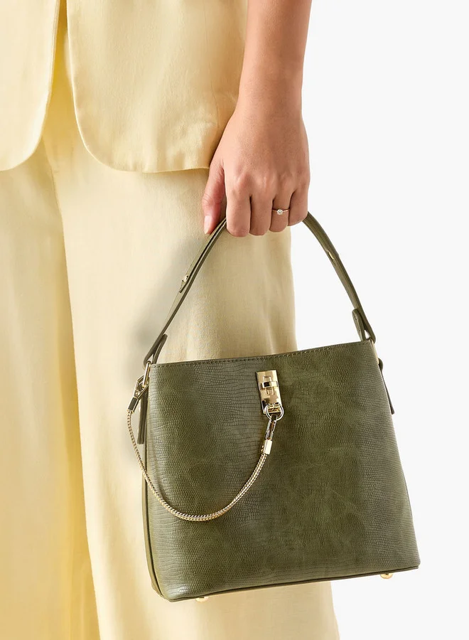Celeste Women's Textured Shoulder Bag with Zip Closure