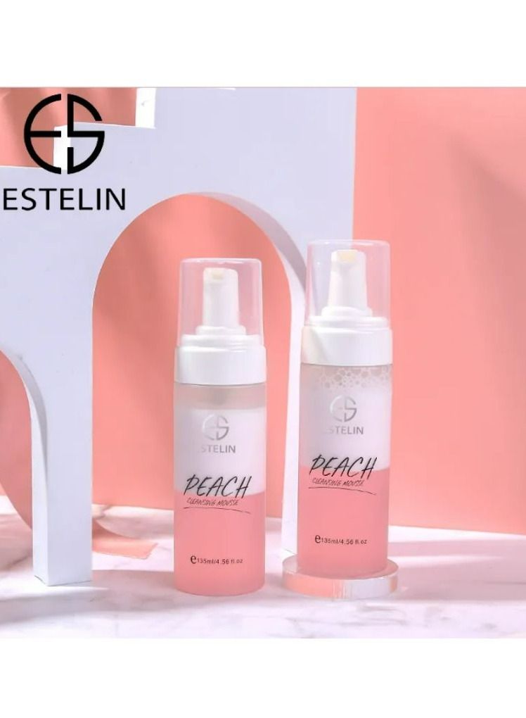 ESTELIN Skin Care Private Label Deep Cleaning Pore Cleaning Peach Cleansing Mousse 135 ml - Image 3