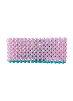 Generic Pencil Holder or Makeup Organizer Handmade with Colorful Beads - Pink and Turquoise  - Image 2