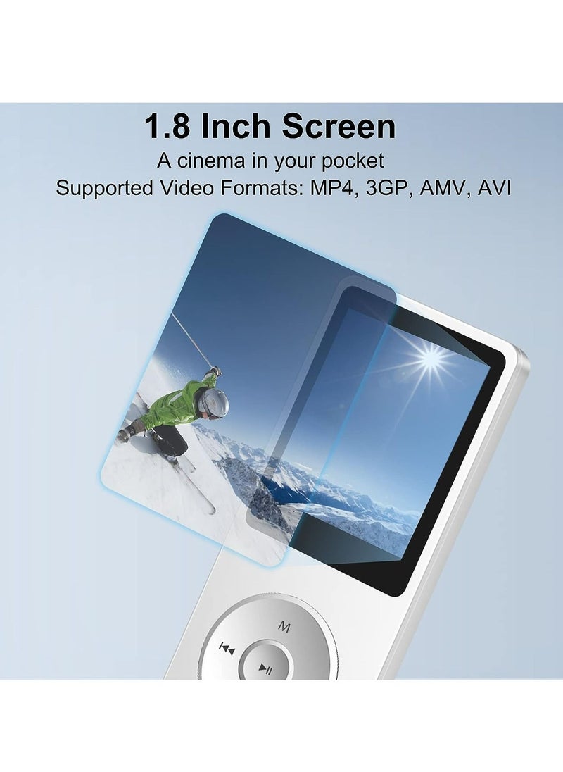 Generic - MP3 Player with Bluetooth Portable MP4 Player MP3 Music Player 1.77 Inch LCD Screen Video Player Photo Viewer Support TF Cards Support Music FM Radio Video - Image 1