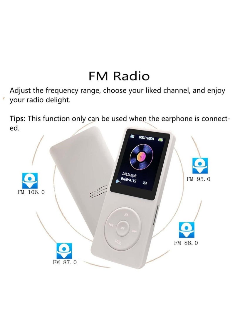 Generic - MP3 Player with Bluetooth Portable MP4 Player MP3 Music Player 1.77 Inch LCD Screen Video Player Photo Viewer Support TF Cards Support Music FM Radio Video - Image 1