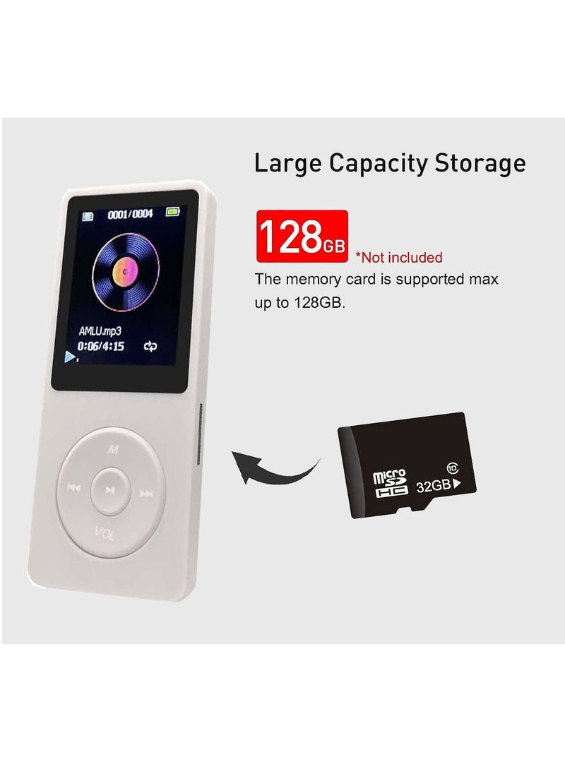 Generic - MP3 Player with Bluetooth Portable MP4 Player MP3 Music Player 1.77 Inch LCD Screen Video Player Photo Viewer Support TF Cards Support Music FM Radio Video - Image 1