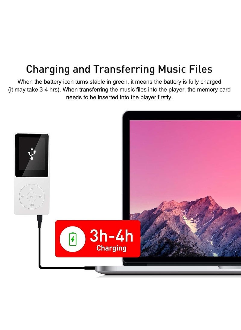 Generic - MP3 Player with Bluetooth Portable MP4 Player MP3 Music Player 1.77 Inch LCD Screen Video Player Photo Viewer Support TF Cards Support Music FM Radio Video - Image 1