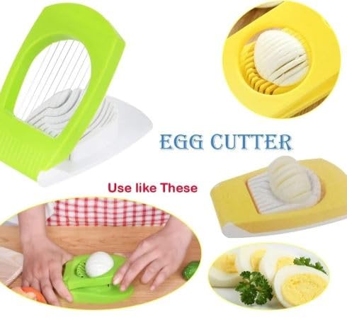 Attachh Egg Slicer for Kitchen Egg Cutter Slicer White Boiled Egg Cutter Ideal Cooking Gadget Egg Slicer for Boiled Eggs Pack of 1 - Image 3