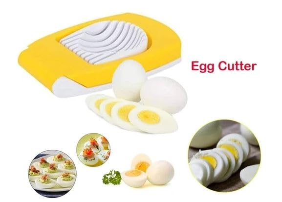Attachh Egg Slicer for Kitchen Egg Cutter Slicer White Boiled Egg Cutter Ideal Cooking Gadget Egg Slicer for Boiled Eggs Pack of 1 - Image 4