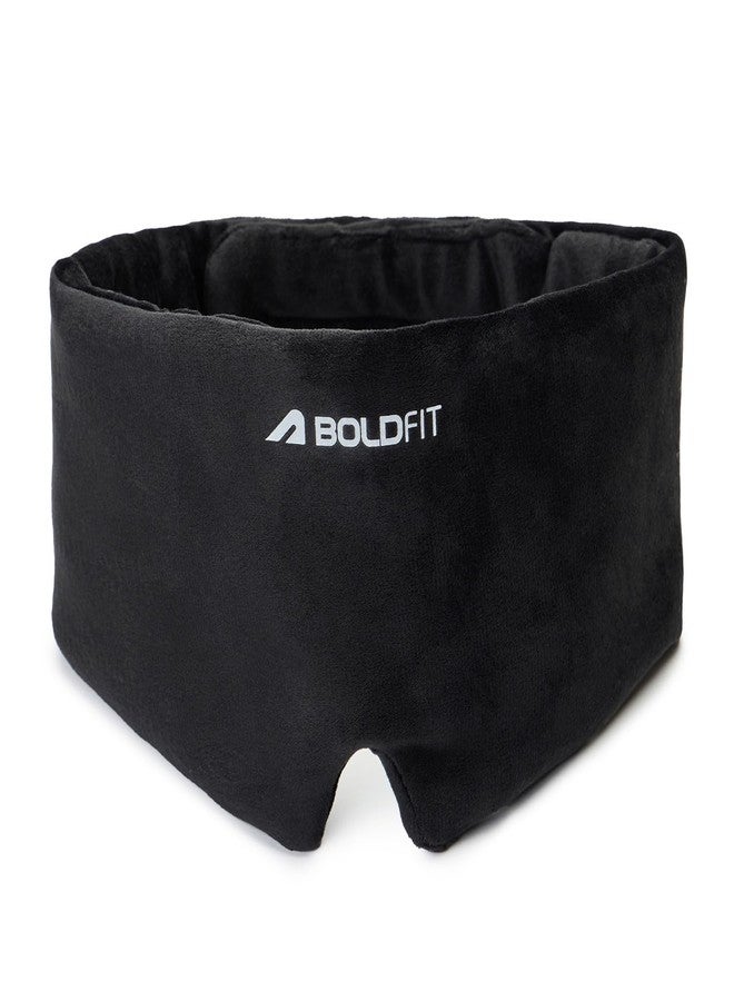 Boldfit Silk Eye Mask For Sleeping Men Adjustable Super Soft Eye Mask For Comfortable Sleep Travelling Sleeping Mask Sleep Mask Pad Large -Black - Image 1