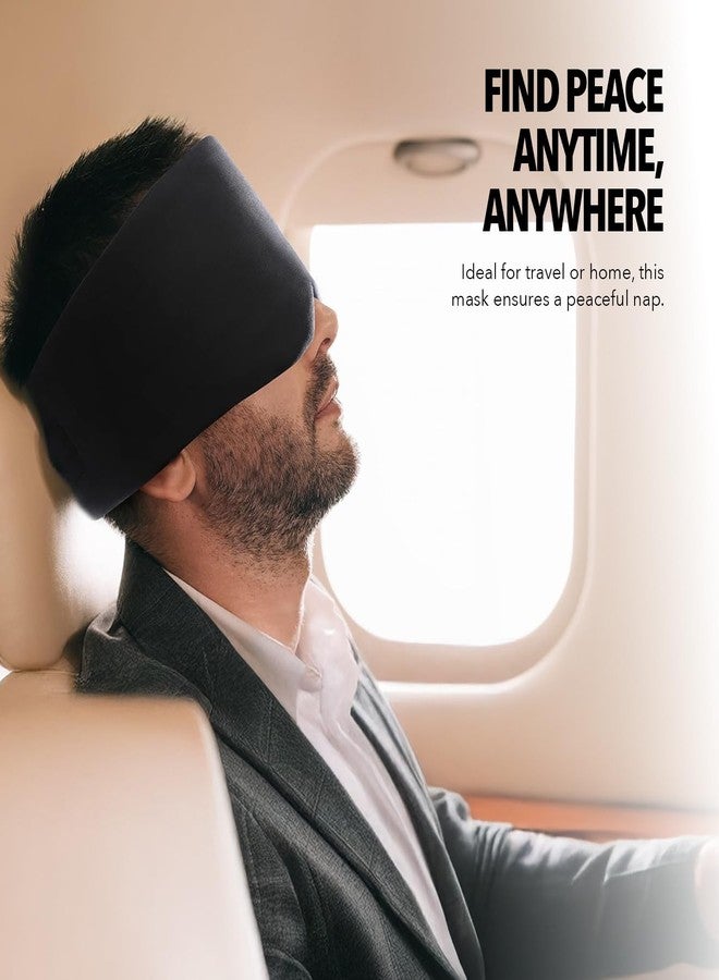 Boldfit Silk Eye Mask For Sleeping Men Adjustable Super Soft Eye Mask For Comfortable Sleep Travelling Sleeping Mask Sleep Mask Pad Large -Black - Image 5
