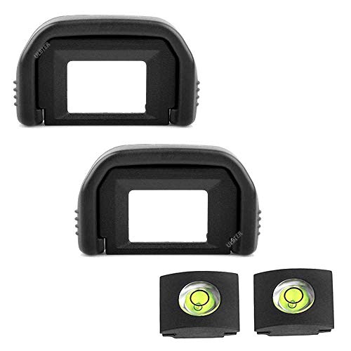 ULBTER T3i T2i Eyepiece Eyecup Viewfinder Eye Cup for Canon EOS Rebel T7 T7i T6i T6s T6 T5i T5 T4i T3i T3 T2i T1i T100 XSi XTi XT SL3 SL2 SL1 Camera (2-Pack), ULBTER EF Eyecup with Hot Shoe Cover (EF) - Image 1