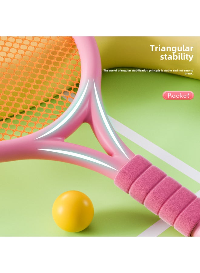 Children Badminton Racket Suit Kindergarten Parent-child Interaction Students Outdoor Sports Tennis Racket Toys Wholesale-Color:2 Badminton + 2eva Balls (random Color)