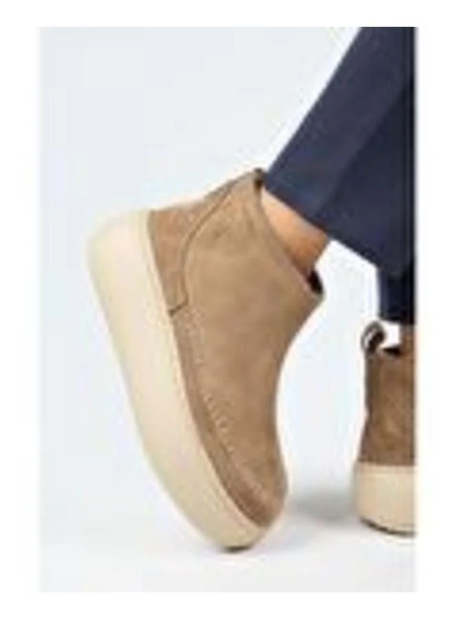 (Carolina) Women's Real Leather Mini Boot with Fur Lining (Sable).