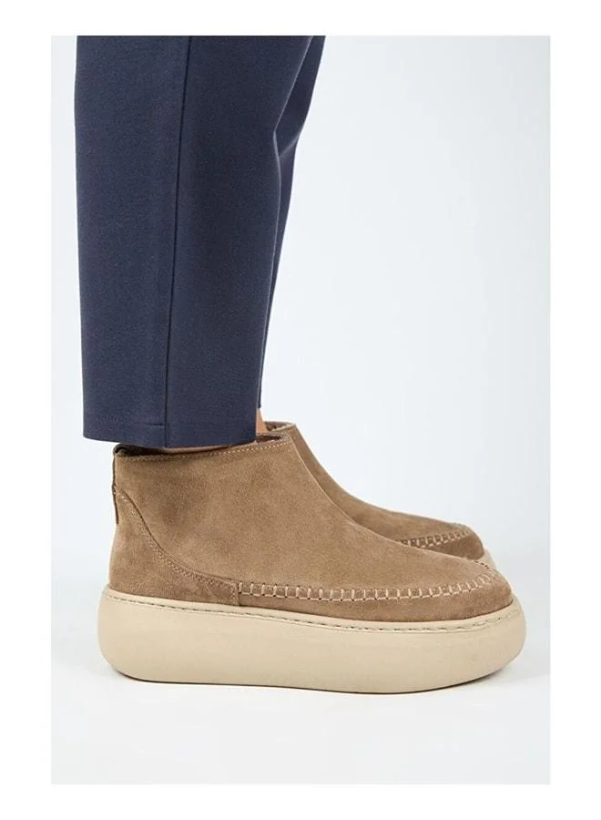 Manijero  (Carolina) Women's Real Leather Mini Boot with Fur Lining (Sable). for Women | Best Price UAE