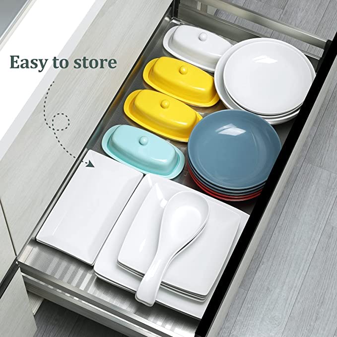 BARCROCK Acrylic Premium Rectangular Serving Plate Use Multipurpose Tray for Snacks, Food and Salads Dessert Plate, Pack of 6 (White) - Image 5
