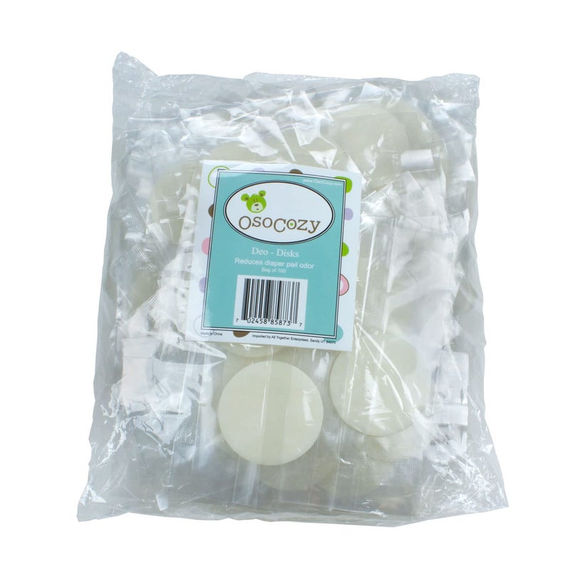 OsoCozy Diaper Pail Deodorizing Disks. Nice Lemony Scent. Non-Hazardous, Non-Toxic. Place Inside Diaper Pail to Reduce Odor. Each Disk Effective for 2-4 Weeks - 100 Pack - Image 2