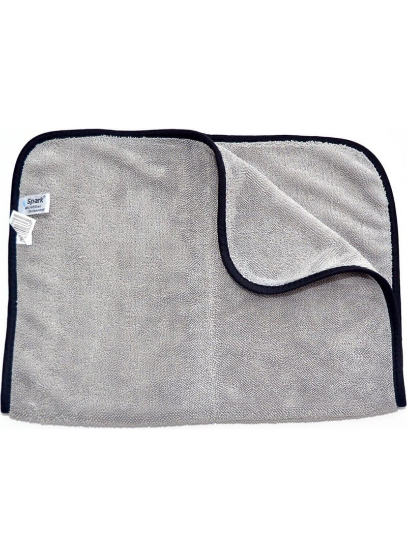 Spark Microfiber Uber Double Face Towel Cloth Ultra Car Drying Cleaning and Glass Cloth 40X60 cm  - Image 1
