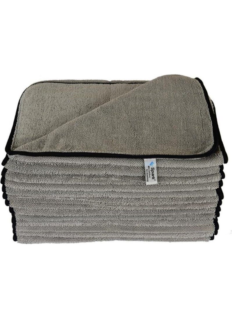 Spark Microfiber Uber Double Face Towel Cloth Ultra Car Drying Cleaning and Glass Cloth 40X60 cm  - Image 3