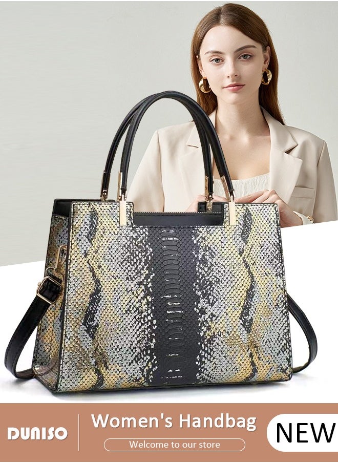 DUNISO - Elegant Women's Handbag with Removable Shoulder Strap,Large Capacity Tote Bag Shoulder Bag Fashion Ladies Satchel Bag for Women/Ladies  Office Travel Daily Bag - Image 1