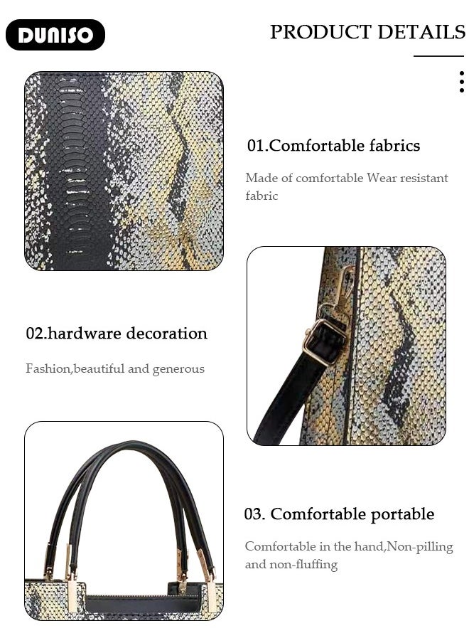 DUNISO - Elegant Women's Handbag with Removable Shoulder Strap,Large Capacity Tote Bag Shoulder Bag Fashion Ladies Satchel Bag for Women/Ladies  Office Travel Daily Bag - Image 1