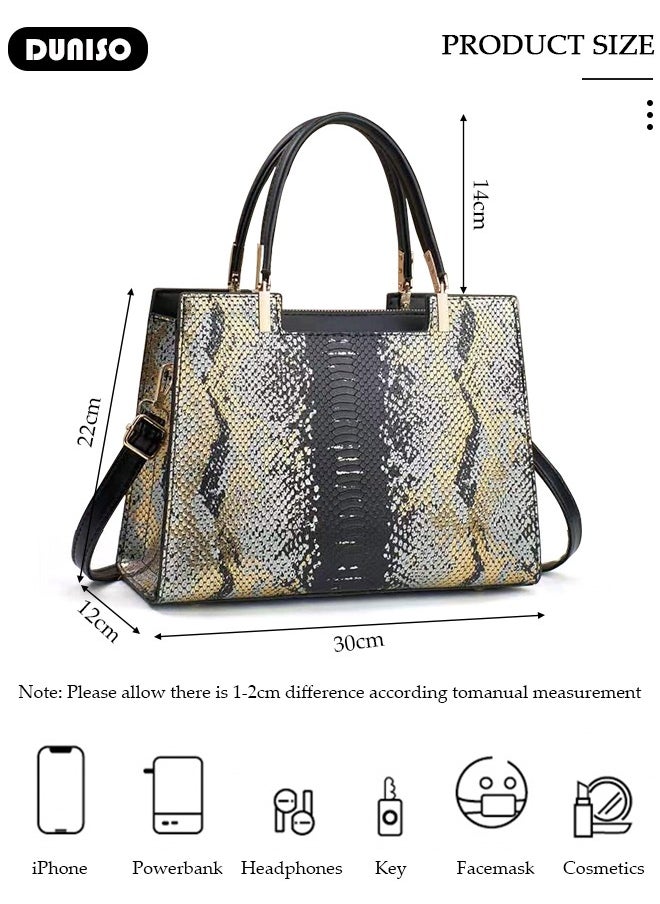 DUNISO - Elegant Women's Handbag with Removable Shoulder Strap,Large Capacity Tote Bag Shoulder Bag Fashion Ladies Satchel Bag for Women/Ladies  Office Travel Daily Bag - Image 1