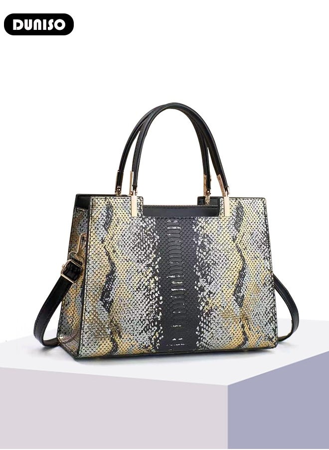 DUNISO - Elegant Women's Handbag with Removable Shoulder Strap,Large Capacity Tote Bag Shoulder Bag Fashion Ladies Satchel Bag for Women/Ladies  Office Travel Daily Bag - Image 1