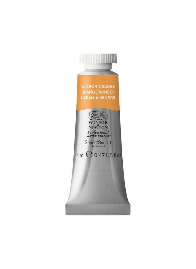 WINSOR & NEWTON Professional Water Colour 14 Ml - Winsor Orange (724) - Finely Pigmented, Vibrant, Vivid & Intermixable Artists' Water Colour Paints - More Colours Available  - Image 1