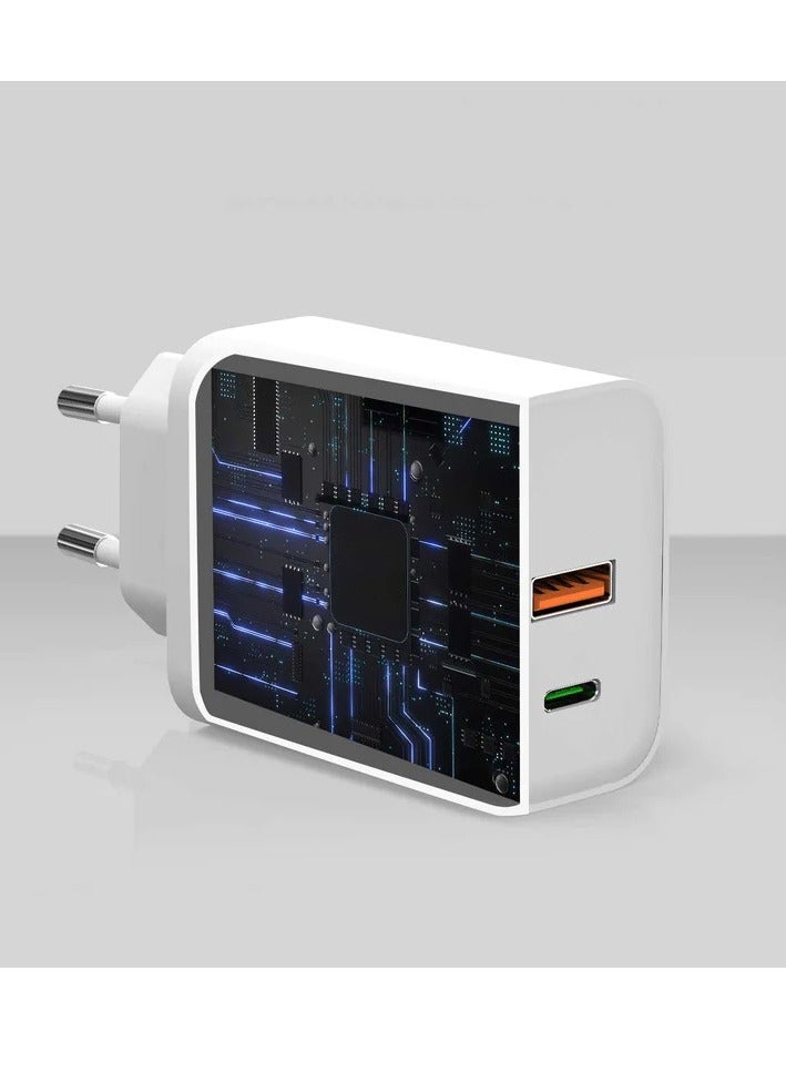ProOne ProOne 20W Fast Charge Wall Plug with 2 PD&QC 3.0 Ports, Compatible with iPhone 13/13 Pro, 12/12 Pro/12 Pro Max, 11/XS/XR, iPad, Galaxy, and More  - Image 4