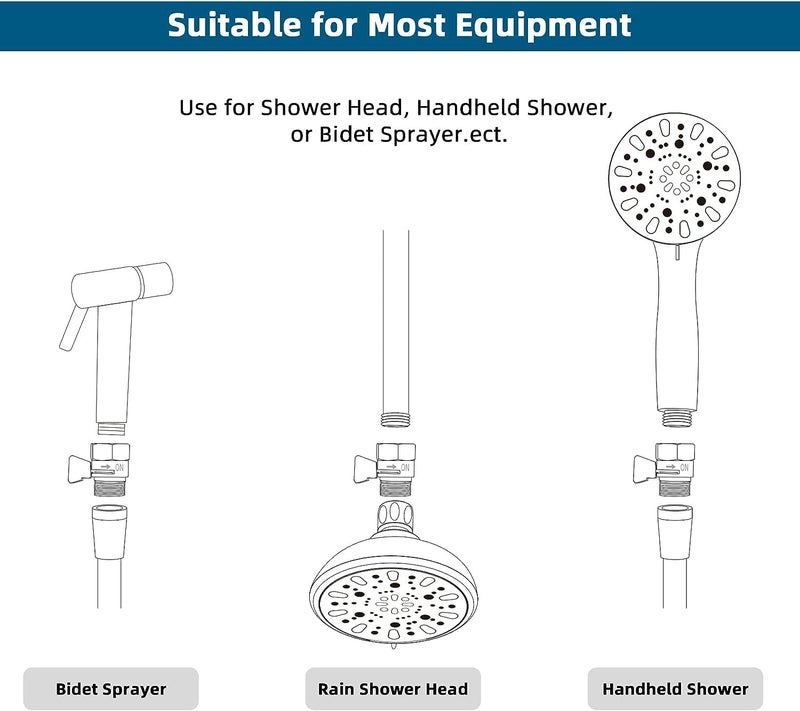 Water Flow Control Angle Valve - G1/2 Simple Brass Shut-off With Handle for Handheld Shower - Volume Pressure Adjust for Shower Head - Image 4