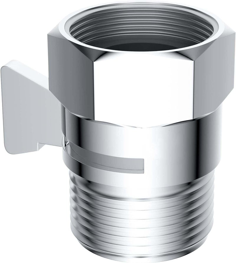 Water Flow Control Angle Valve - G1/2 Simple Brass Shut-off With Handle for Handheld Shower - Volume Pressure Adjust for Shower Head - Image 1