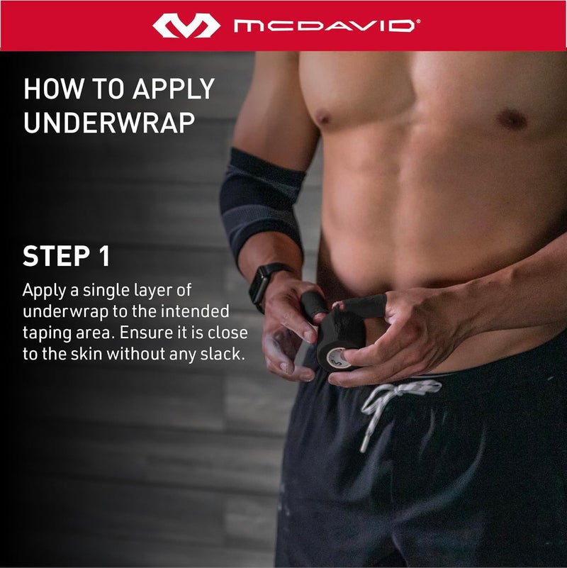 McDavid 63308R Two Pack of 30-Yard Black Prewrap Rolls for Injury Prevention - Image 4