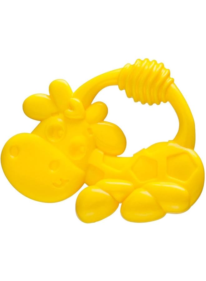 بلاي غرو عضاضة صغيرة على شكل زرافة من جيري للأطفال، قطعة واحدة باللون الأصفر