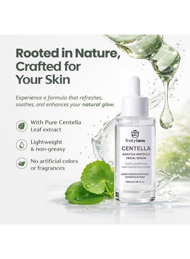 ivory loom Ivoryloom Centella Asiatica Ampoule Serum - 100 Ml / 3.38 Fl Oz | Gentle On Sensitive Skin | Light, Non-Sticky Hydration | Soothing Care In Every Drop - Image 2