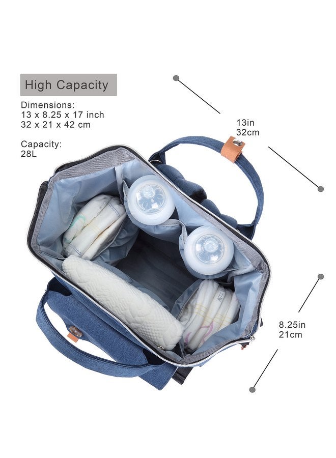 NeoTech Care NeoTech Care Diaper Bag Backpack for Baby Girl/Boy, Wide Opening, Multifunction Organizing Pockets (Blue) - Image 3