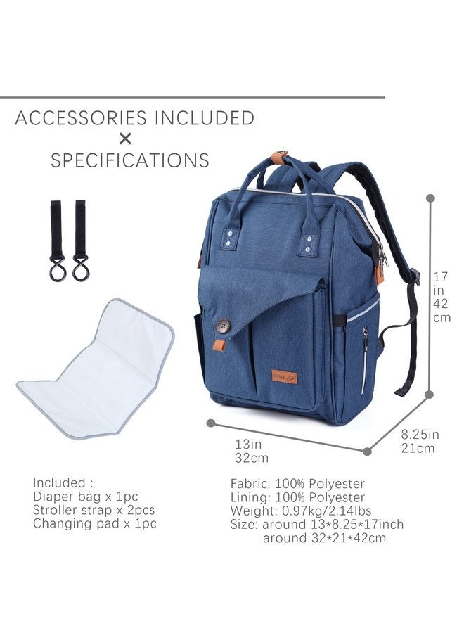 NeoTech Care NeoTech Care Diaper Bag Backpack for Baby Girl/Boy, Wide Opening, Multifunction Organizing Pockets (Blue) - Image 2
