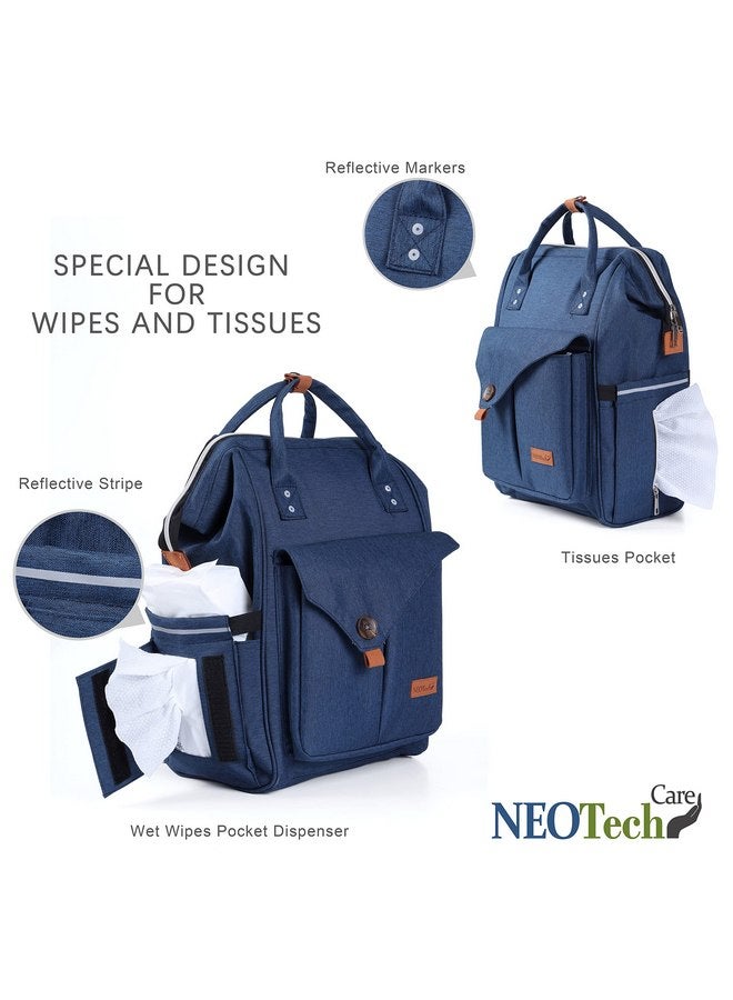 NeoTech Care NeoTech Care Diaper Bag Backpack for Baby Girl/Boy, Wide Opening, Multifunction Organizing Pockets (Blue) - Image 5