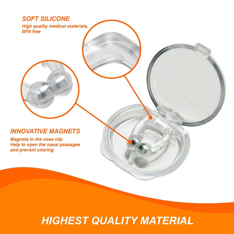 Mobi Lock Magnetic Nasal Clip (Pack of 12) - Silicone Nose Clip - A Simple Solution for Nasal Snorers - Reusable Snoring Device to Enjoy a Peaceful Night's Sleep - Image 2