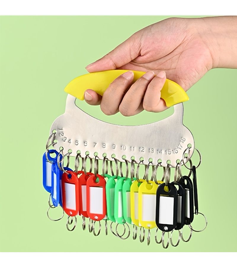 Emerald Green Plastic Key Tags 50 Pieces Writable Name Tags Hotel Number Label - Image 1