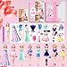 Daniel Axel Magnetic Dress Up Paper Doll PlaysetPretend Play Game Travel Toys Car Road Trip ActivityMagnet Clothes Puzzles Kids Toddler GirlsPreschool Learning Created Imagine Birthday Gift C Set - Image 3