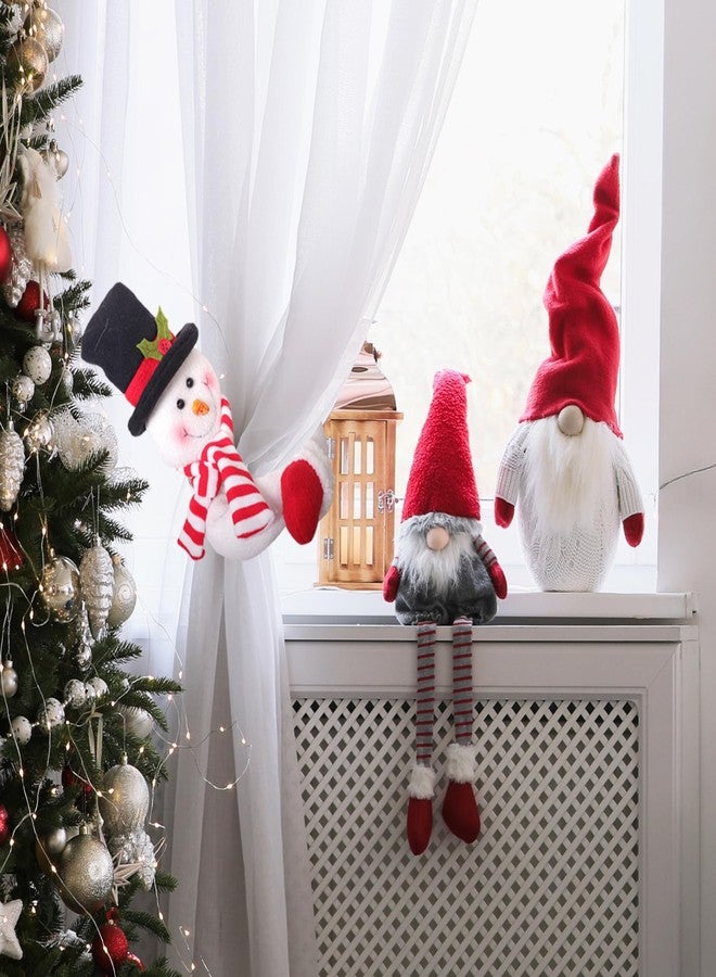 Jorzer Christmas Curtain Tiebacks Santa Snowman Curtain Holder Decorative Curtain Buckle Holdback Fastener Clamp Window Decor Holiday Christmas Ornaments Gift 2Pcs - Image 2
