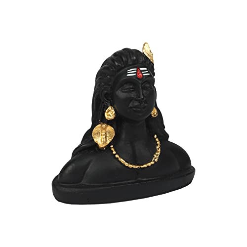 iCraft Adiyogi Shiva Lord Statue | Mahadev Murti for Car Dashboard | Black | Meditation Area, Pooja Room, Home Decor, Temple, Gifting, Home and Office | Samll Size (1- Pcs, Clay) - Image 2
