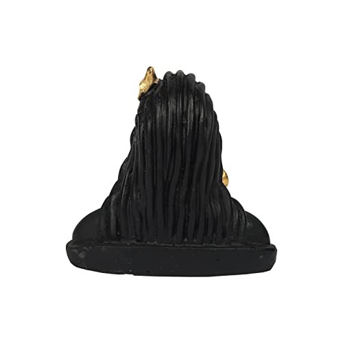 iCraft Adiyogi Shiva Lord Statue | Mahadev Murti for Car Dashboard | Black | Meditation Area, Pooja Room, Home Decor, Temple, Gifting, Home and Office | Samll Size (1- Pcs, Clay) - Image 3