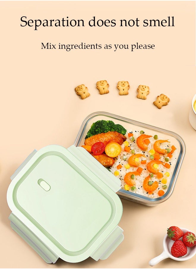 DUNISO 410ml Glass Meal Prep Container | Reusable, Airtight Food Storage Tray with Snap Locking Lid | Microwavable, Freezer, Oven & Dishwasher Safe| Use for Storage Food Container Bento Lunch Box  - Image 3