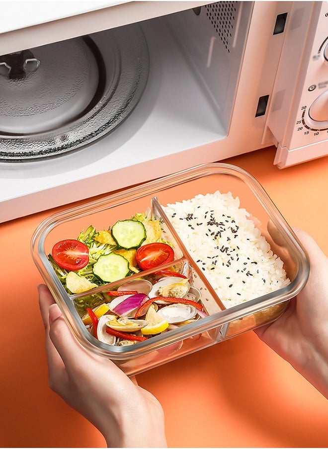 DUNISO - 410ml Glass Meal Prep Container | Reusable, Airtight Food Storage Tray with Snap Locking Lid | Microwavable, Freezer, Oven & Dishwasher Safe| Use for Storage Food Container Bento Lunch Box - Image 1