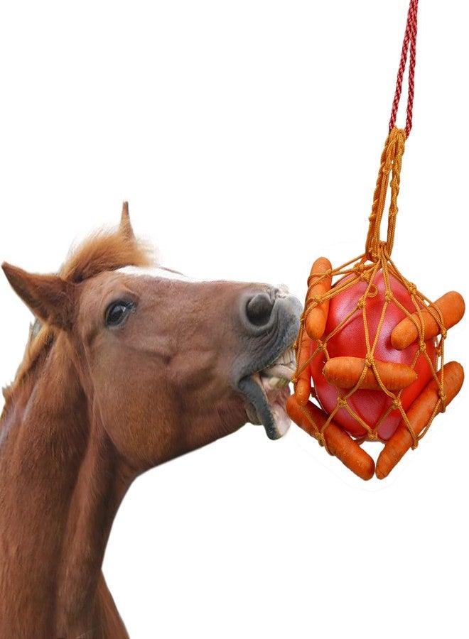 vomvomp Carrot Feed Toy - Hanging Carrot Feeding Toy with Treat Ball for Horse Stable - Image 2