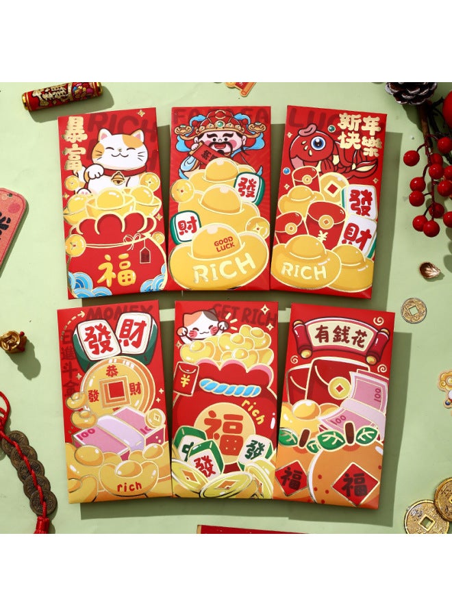 يس 2025 رأس السنة هو ظرف نقود أحمر صغير الحجم مبدع لعيد الربيع، سنة الأفعى، كرتوني، ظرف نقود السنة الجديدة، مصنعي حقائب الأظرفة الحمراء - Image 1