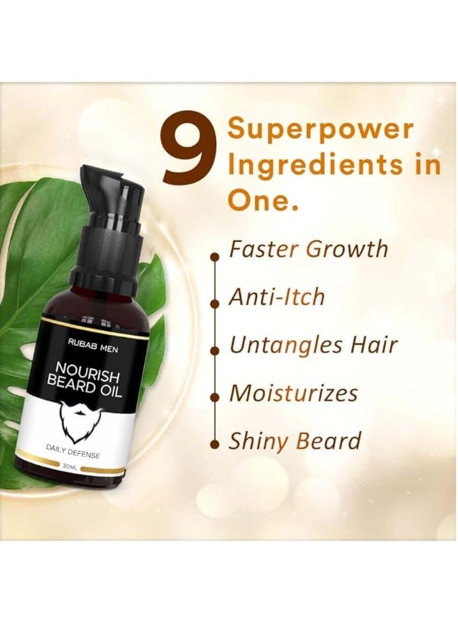RUBAB MEN - Advance Beard Oil for Uneven, Patchy & Fast Beard Growth - Image 1