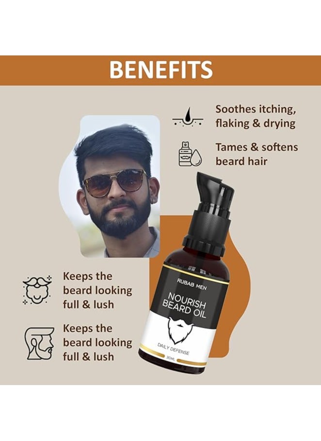 RUBAB MEN - Advance Beard Oil for Uneven, Patchy & Fast Beard Growth - Image 1