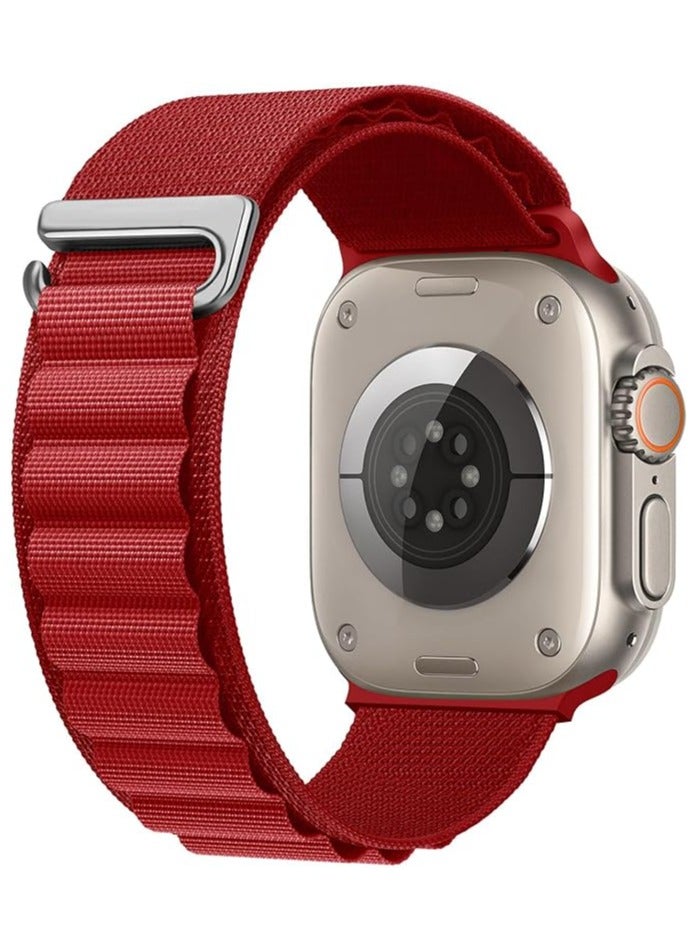 Trail/Alpine Loop Nylon Band Compatible with Apple Watch Ultra 2/Ultra (49mm 45mm 44mm 42mm), Adjustable Sport Strap with Durable Metal C-Hook, Breathable Replacement Wristband for iWatch Series 9 8 7 6 5 4 3 2 1 SE SE2