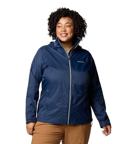 Columbia Womens Switchback IV Rain Jacket, Collegiate Navy, Large - Image 1