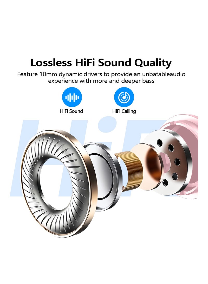 Wireless Earbuds Bluetooth 5.3 in Ear Buds Light-Weight Headphones,Deep Bass Sound,Built-in Mics Headset,Clear Calls Earphones for Sports Workout-D  - Image 5